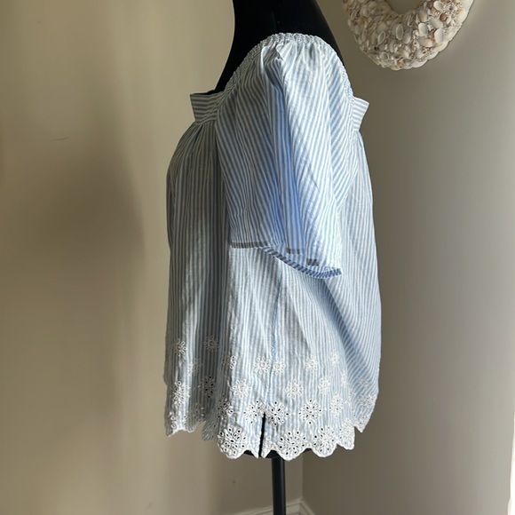 NWOT: Loft Eyelet Square Neck Peasant Top | M - Picture 8 of 16